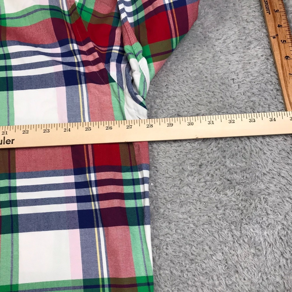 Ralph Lauren Shirt Mens XLT Red Plaid Cotton Button Down Flesh Pony Logo LS - Picture 9 of 10